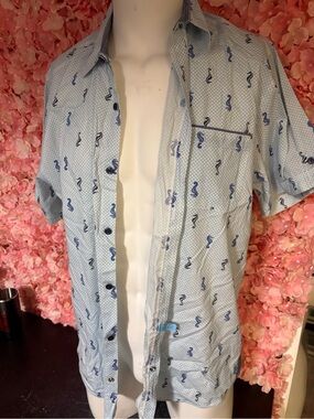 Anchors Away  Seahorse Shirt Slim Fitting XL Button Up Shirt